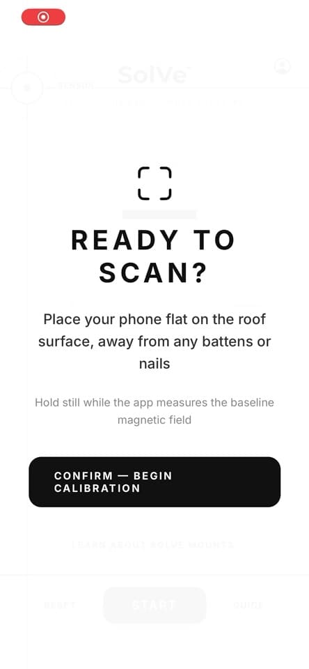 Ready to Scan screen